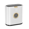 Bathroom Small Trash can with lid, 3.4 gallon/13 Liter Ultra-Thin Plastic Trash can, Press flip lid Sealed, Suitable for Kitchen, Bedroom, Office, Laundry Room, Toilet, RV (White)