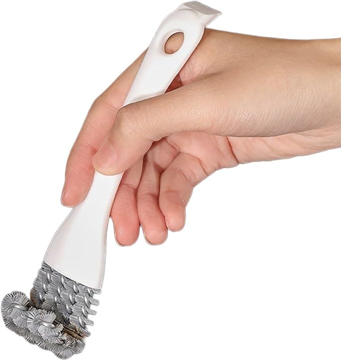 Grout Brush for Deep Cleaning – Multi-Surface Scrubber for Kitchen Sinks, Stovetops, Grill Grates, Pet Cages – Stiff Bristles Remove Stubborn Grime, Grease & Debris – Ergonomic Non-Slip Handle (2Pcs)