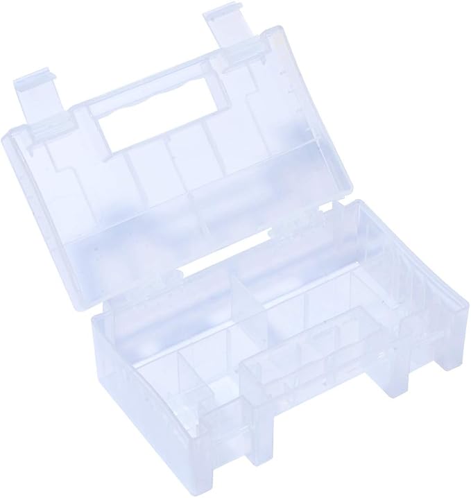 YXQ AA AAA Battery Storage Box Organizer Holder Portable Clear Plastic Case Container - Holds 20xAA+14xAAA Batteries