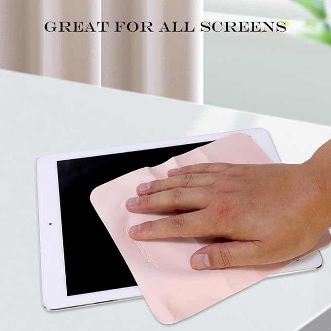 PERFECTSIGHT Microfiber Cleaning Cloths for Electronics - Cleans Lenses, Glasses, Screens, Cameras, Cell Phone, Eyeglasses, Computer, Monitors,Tablets LCD TV Screens (6 Pack, Multicolor)