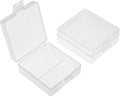 Heyiarbeit Battery Storage Case Holder Box for 2 9V Batteries, Clear Color (2 Pack)