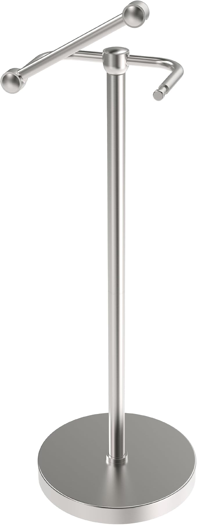 Toilet Paper Holder Stand, Post Pivoting Design Free Standing Toilet Paper Holder, SUS304 Stainless Steel Toilet Paper Roll Holder, Heavy Stable Base (Brushed Nickel)