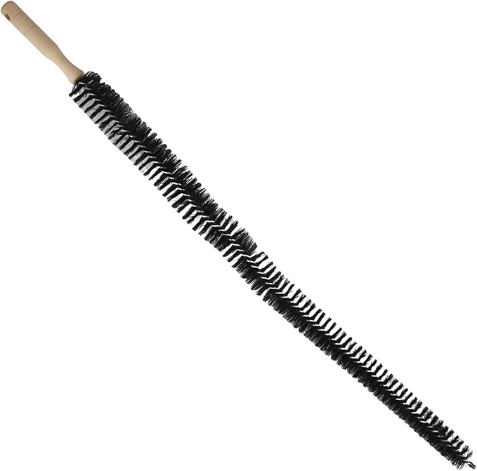 70-Inch Flexible Radiator Cleaning Brush Long Bendable Microfiber Duster With Wooden Handle Metal Body Nylon Bristles For Heaters Vents Air Conditioner Coils Dryer Narrow Spaces Blind Spots(75cm)