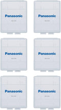 Panasonic BQ-CASE6SA Battery Storage Cases with 4AA or 5AAA Battery Capacity, 6 Pack