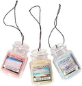 Yankee Candle Hanging Car Jar Ultimate 3-Pack Air Fresheners Neutralizes Odors Up to 30 Days Includes: Beach Walk Pink Sands and Sun and Sand (Pack of 3)