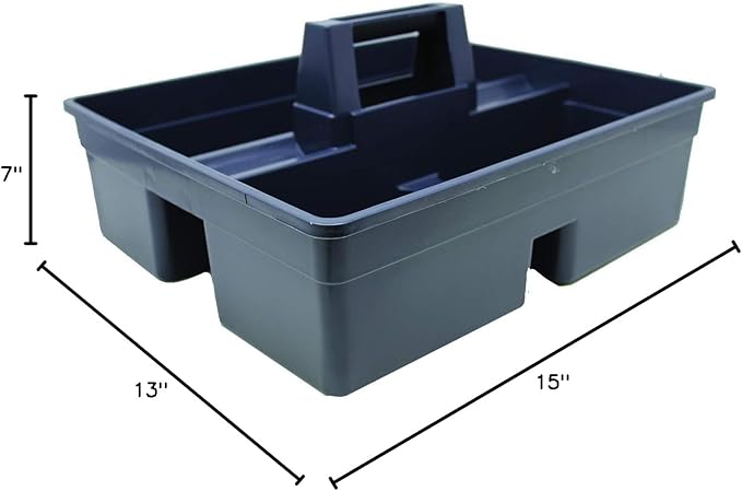 3 Compartment Cleaning Caddy Bucket Tool Supply Organizer with Handle