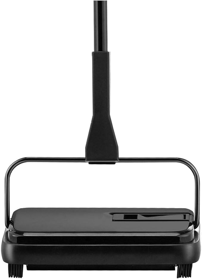 Carpet Sweeper - 7.87" Manual Floor Sweeper for Hardwood, Laminate, Rugs - Non-Electric Dustpan with Comb - Home Office Cleaning