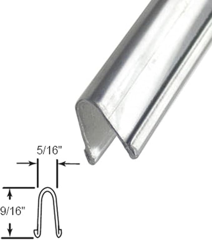 Sliding Door Repair Track Cover Repair Worn Damaged Sliding Glass Door Repair Horizontal Sliding Window Tracks Stainless Steel | Track Replacement for Patio Glass Door (6 Feet, 2 Pack)