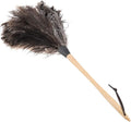 Duster, 22'' Super Soft Handmade Washable Non-electrostatic Duster Easy Efficient Dusting with Wooden Handle (Brown)