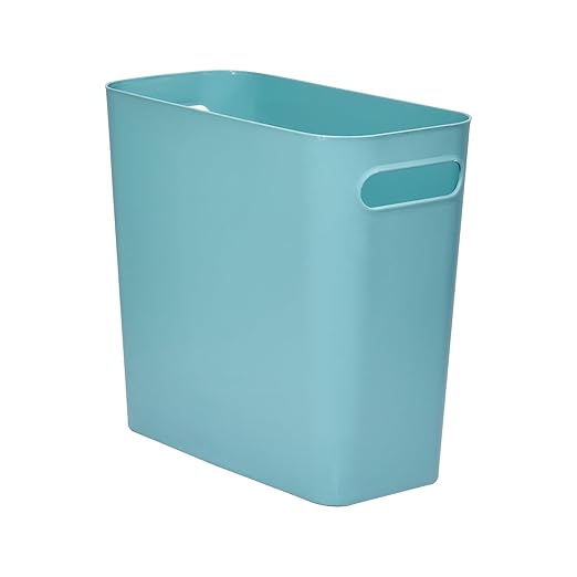 Platic Trash Can - Small Waste basketbin - 1.8 Gallon- for Office,Home,Bathroom,Kitchen - Green