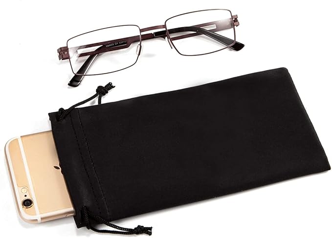 TRIUMPH VISION Soft Eyeglass Pouch 3 Pack - Pouch for glasses Microfiber Screen Cleaning Bag