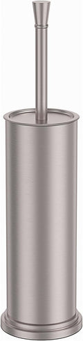 Toilet Brush and Holder Set：304 Stainless Steel Heavy Duty Toilet Bowl Brush，Removable Inner Bowl and Splash Protection，Bathroom Toilet Brush-Dense Bristles for Through Cleaning