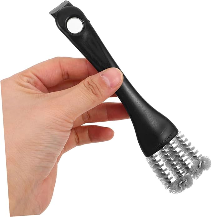 VANZACK 2pcs Versatile Stove Cleaning Brush Compact Grill Brush for Kitchen Stovetop Barbecue and Camping
