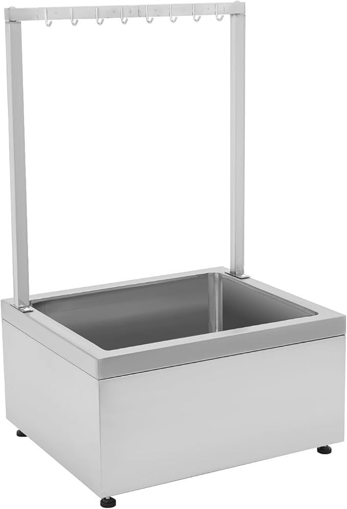 Stainless Steel Floor Mop Sink, Mop Service Basin Sink with Cleaning Tool Rack for Commercial kitchen, Restaurant, Business, Garages |21.65" x 18.9" x 10.6"