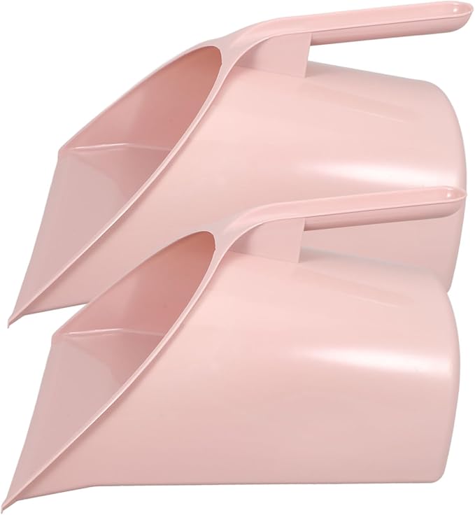 PRETYZOOM Ergonomic Handheld Dustpan Pink Long Handle Dust Pan Only for Room Office Portable Trash Shovel