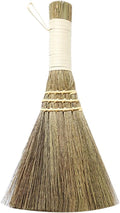 Forart Angle Brooms Hand Made Straw Soft Broom with Short Handle, Household Angle Brooms Sweeping Cleaning Tools Household Supplies