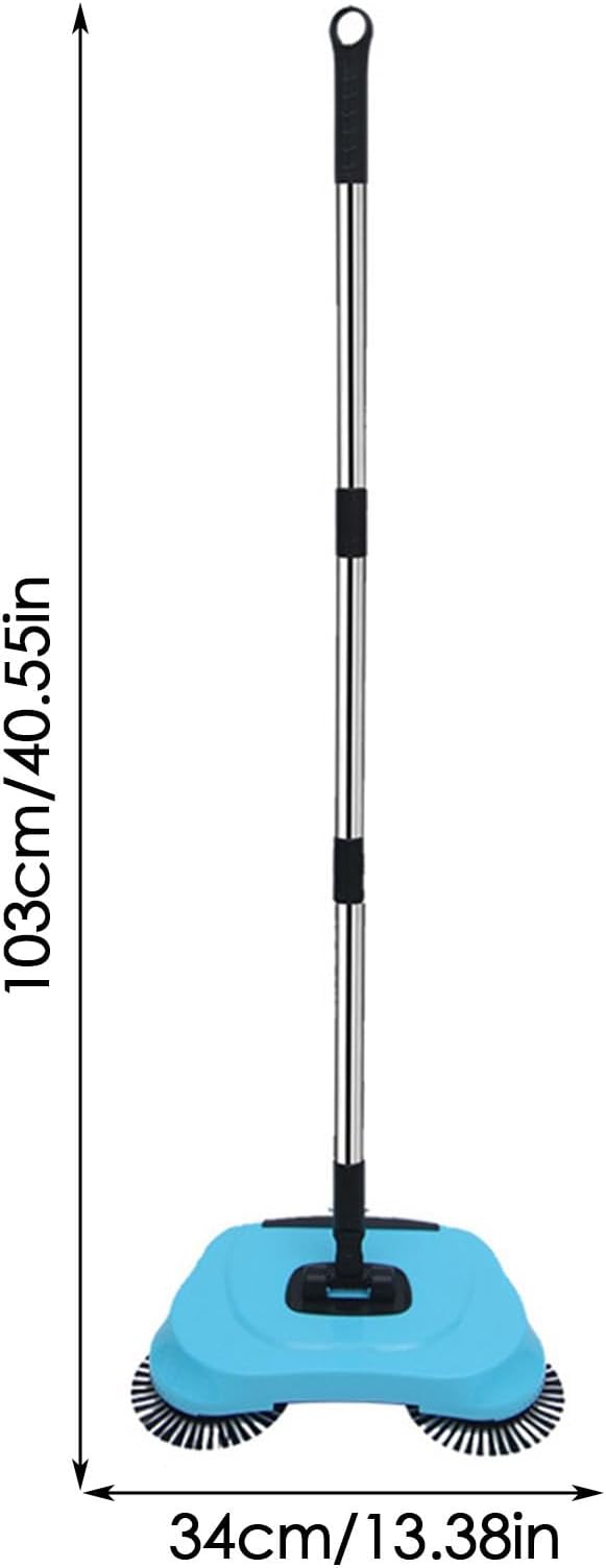 Hand Push Floor Sweeperr - Carpet Sweeperr Cleaner, Non Electric Vacuum Broom,Adjustable Handle Sweeperr, Floor Cleaning Tools, Manual Push Sweeperr, Indoor and Outdoor Sweeping Brush for Home