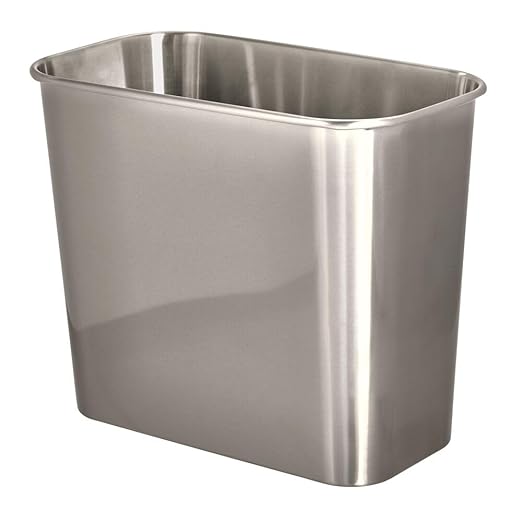 iDesign Stainless Steel Bathroom Trash Can –Mia Collection