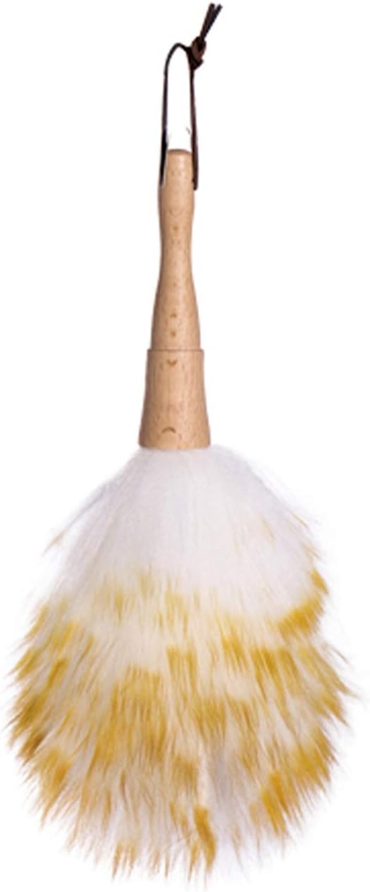 MaikOn Tools, Set Feather Duster 2 Pack Lambswool Duster, Pure Lambs Wool Duster with Wood Handle, Multifunction Home Office Furniture Car Cleaning Tool, 5 Size Handle Dusters(Size:X Small)