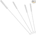 GFDesign Drinking Straw Cleaning Brushes Set Pipe Tube Cleaner Nylon Bristles Stainless Steel Handle 8" 10" 12" Extra Long 10mm 12mm Extra Wide Diameter - Set of 4