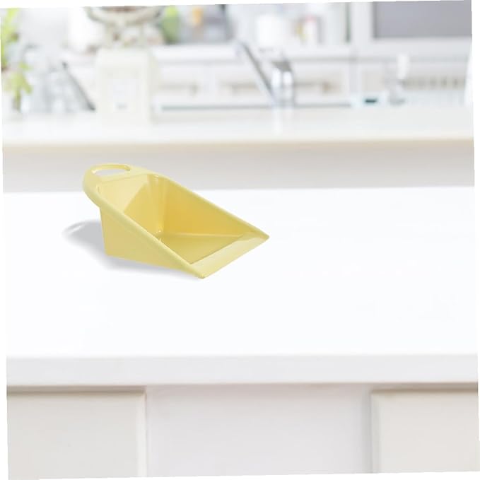 BESPORTBLE Handheld Dustpan Small Collector 2pcs with Handle Lime Yellow for Home Cleaning Desktop Trash Dustpan Household Office Use
