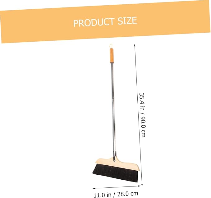 Broom Soft Bristle Cleaning Brush for Dusting Heavy Duty Floor Sweeping Tool