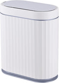 ELPHECO Bathroom Trash can Motion Sensor, Automatic Garbage can, Slim Plastic Smart Trash Bin with Lid, Commercial Intelligent Wastebaskets for Bedroom, Bathroom, Office, Grey, 2 Gallon