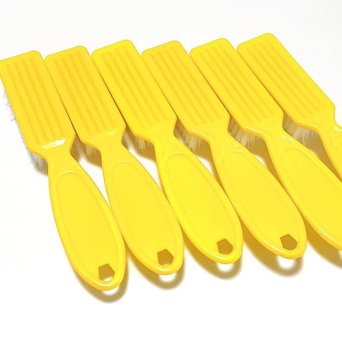6Pcs Nail Brush for Cleaning Fingernails, Handle Grip Cleaning Brush for Nail and Toenail, Nail Dust Brush Manicure Pedicure Tools Scrubbing Brush Women Men Home Salon(Yellow)