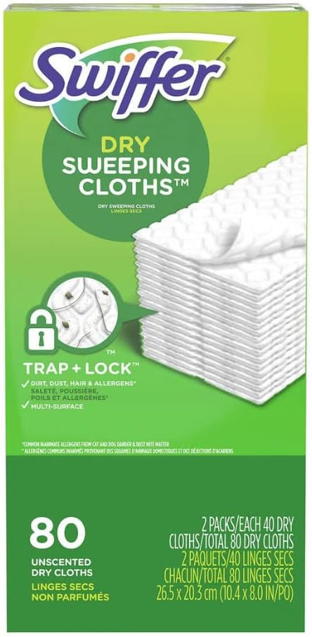 Swiffer Swiffer Sweeper Dry Cloth Refill, 80 Count