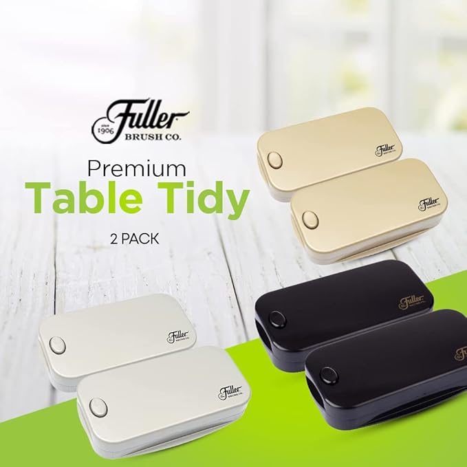 Fuller Brush Premium Table Tidy – Handheld Crumb Sweeper for Tabletops – Compact Crumb Remover with Bristle Rows – Easy to Use, Durable & Portable Cleaning Tool, Silver (Pack of 2)