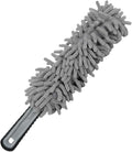 Car Interior Duster, No Scratch Microfiber Cleaning Brush with Comfortable Handle, Universal Auto Detailing Cleaning Supplies for Vehicle Home Office (Gray)