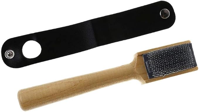JKJF Dance Shoes Brush, Suede Sole Wire Shoes Wood Cleaning Brush, Shoes Cleaner Brush (2 Pcs)