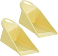 NUOBESTY Small Handheld Dustpan Set 2pcs, Plastic Garbage Scooper Dust Pan with Comfortable Grip Handle, Reusable Dustpan for Home and Office Cleaning, Desktop Debris Collection Tool