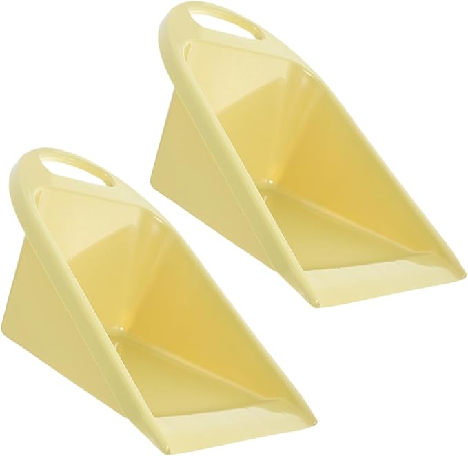 NUOBESTY Small Handheld Dustpan Set 2pcs, Plastic Garbage Scooper Dust Pan with Comfortable Grip Handle, Reusable Dustpan for Home and Office Cleaning, Desktop Debris Collection Tool