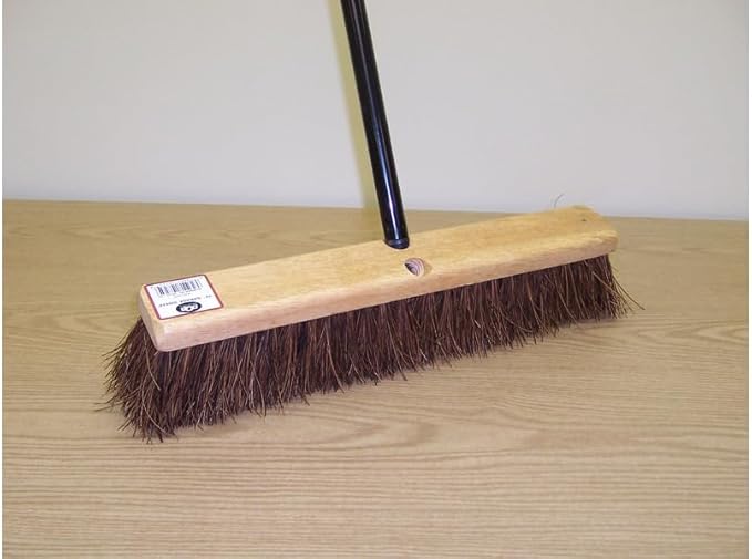 09981 18" Palmyra Push Broom with 60" Wood Handle