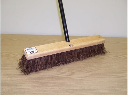 09981 18" Palmyra Push Broom with 60" Wood Handle