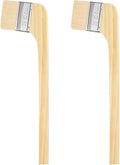 HARFINGTON Paint Brush 2Pcs 2.5" Brush Width Soft Wool Variety Angled Bend Brushes Radiator Paint Brush for Painting Furniture Walls Treatment, White