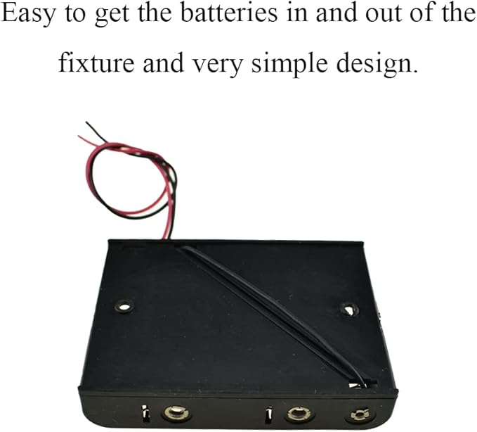HAHIYO 7.5V 5AA Battery Holder Bundle Series with Wire Sturdy Clapm Flexible Springs Contact Build-in Harnesses Batteries Black Case Easy Install 3 Pieces for Wall Clocks Ham Radio Kids Toys
