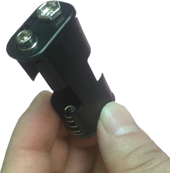 3 Pcs 2 x 1.5V (3V) AA Battery Holder Leads with 3 Pcs 9V I Type Snap Connector Plastic Housing Two Layers Battery Case