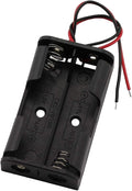 6 Pieces 2 Slots x 1.5V AA Battery Case Holder Battery Spring Clip Storage Box with 6 inches Wire Leads