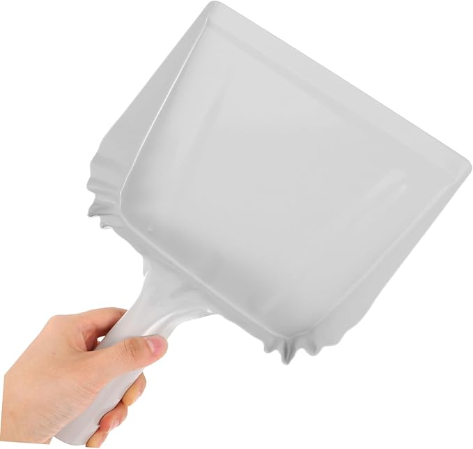 Unomor Metal Dustpan Handheld Small Pan Handle for Home Office Car Cleaning Tool