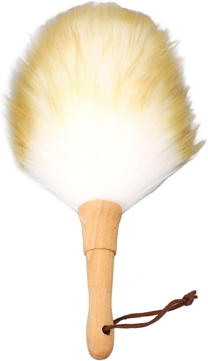 VGEBY Lambswool Duster, Soft Lambswool Beechwood Multifunctional Cleaning Brush Duster with Wooden Handle for Blinds Piano (Long Handle), VGEBYs82bumi7vx-12