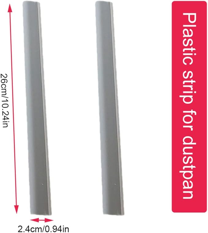 2 Pack Dustpan Edge Strip Replacement Dust Pan Edger Lip Strips Parts for Dust Pans with Long Handle Broom and Dustpan Set Combo Upright Stand Up Dustpans