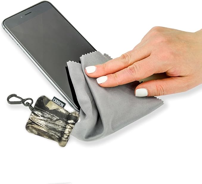 Carson Stuff-It Microfiber Lens Cloth Cleaning System for Eyeglasses, Smartphones, Tablets, Optics, Lenses, Cameras and More