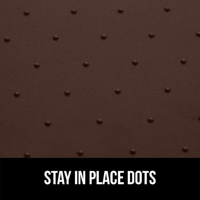 GORILLA GRIP Silicone Coffee Mat, 18x28, Espresso Machine Bar Accessories, Keep Kitchen Counters Clean, Stays in Place, Waterproof and Heat Resistant Dish Drying Mats, Home Decor Essentials, Brown