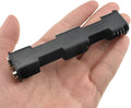 HAHIYO 4xAA Battery Holder with Standard Snap Connector Black Adapter Tube Case Not Corrode Solid Good Contact Bear Battery Leakage Smooth Load for Flashlight Torch Led RC 2PCS Plastic