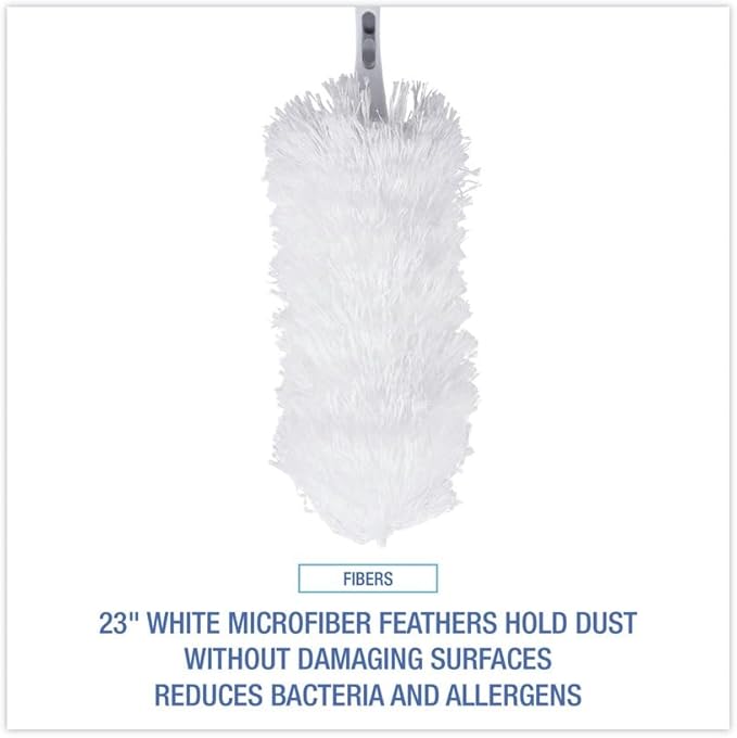 Boardwalk BWKMICRODUSTER 23 in. Washable MicroFeather Duster - White