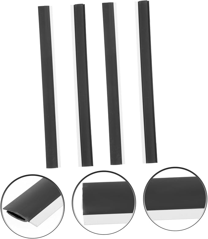 GALPADA 16pcs Replacement Lip for Dustpan Black Rubber Edge Strip for Edge Accessory
