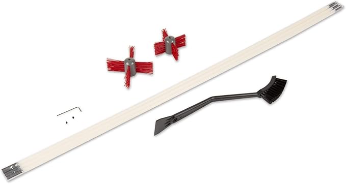 SootEater Pellet Stove Cleaning Kit - Complete Rotary Pellet Stove Vent Kit with Flexible rods, Propeller Pipe Brushes, & Flue Fire Prevention.