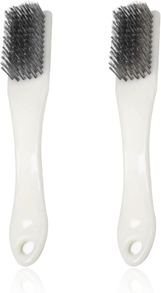 NIIIYTYB 2 Pack Bowling Shoe Brush 2-in-1 Heavy Duty Scrubber for Shoes Sliders Golf Cleats and Boots Outdoor Shoe Cleaning Brushes for Mud and Dirt Durable Stainless Steel Wire Brush Cleaner Kit